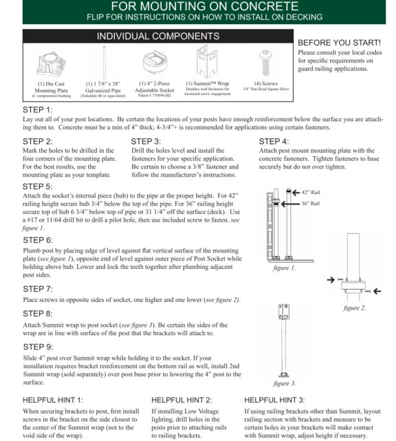 Surface Post Mount Kit for Vinyl Sleeve - Image 13