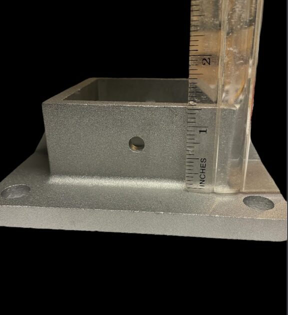 Aluminum Surface Mount Deck Rail Post Kit 2-1/2" x 2-1/2" - Image 4