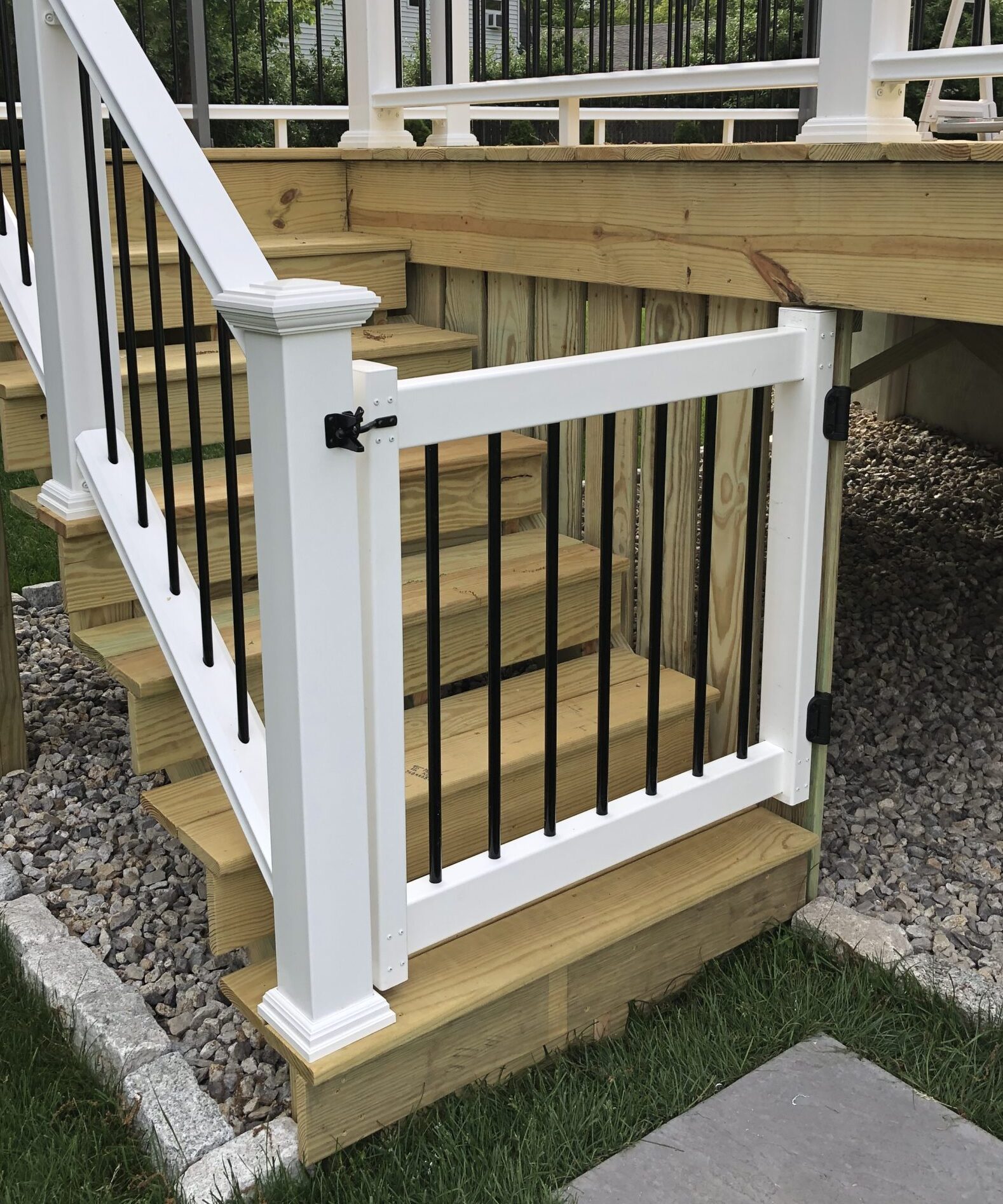 Vinyl Deck Gate Kit Colors Round or Square The Deck Barn
